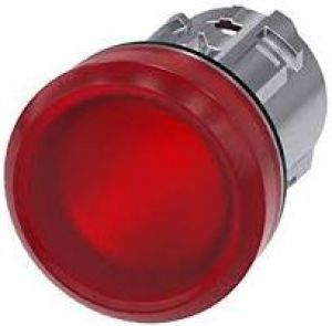 Siemens Główka lampki sygnalizacyjnej 22mm czerwona metalowa (3SU1051-6AA20-0AA0) 1