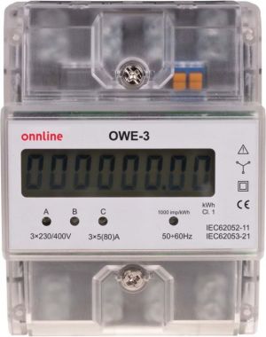 F&F Wskaźnik zużycia energii 3-fazowy (OWE-3) 1