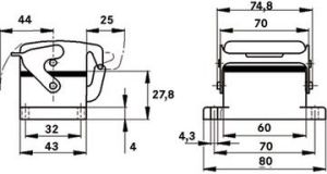 LAPP Obudowa gniazdo pulpitowe z pokrywą IP65 EPIC H-B 6 AD-LB (10004000) 2