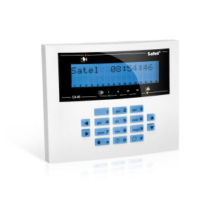 Satel Klawiatura obsługi systemu alarmowego, LCD, 2 wejścia, wersja L, niebieskie podświetlanie, do systemu CA-10 1