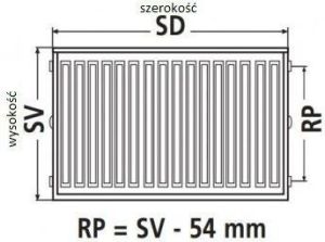 Kermi Grzejnik Therm X2 Profil-V 33 900 x 800mm (FTV330900801R1K) 2