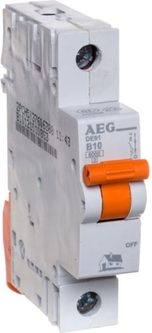 AEG Wyłącznik nadprądowy 1P B 10A 6kA AC DE91B10 (690804) 1