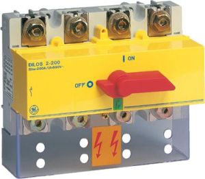 GE Power Rozłącznik izolacyjny DILOS 2 160A 3P czerwony/żółty bezpieczeństwa D/061324-203 (730089) 1