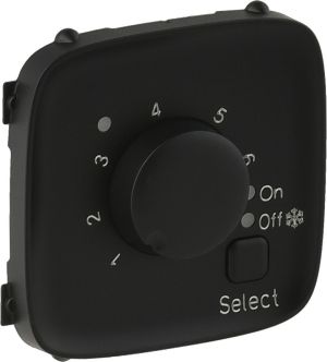 Legrand VALENA ALLURE Plakietka termostatu do ogrzewania podłogowego czarny (755328) 1
