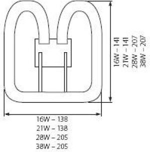 Świetlówka kompaktowa Kanlux GR10q 21W (12661) 2