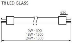 Świetlówka Kanlux Świetlówka LED Glassv2 T8 18W WW (22656) 4