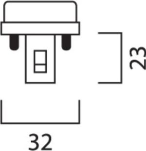 Świetlówka kompaktowa Sylvania Sa Lynx-S G23 7W (0025889) 2