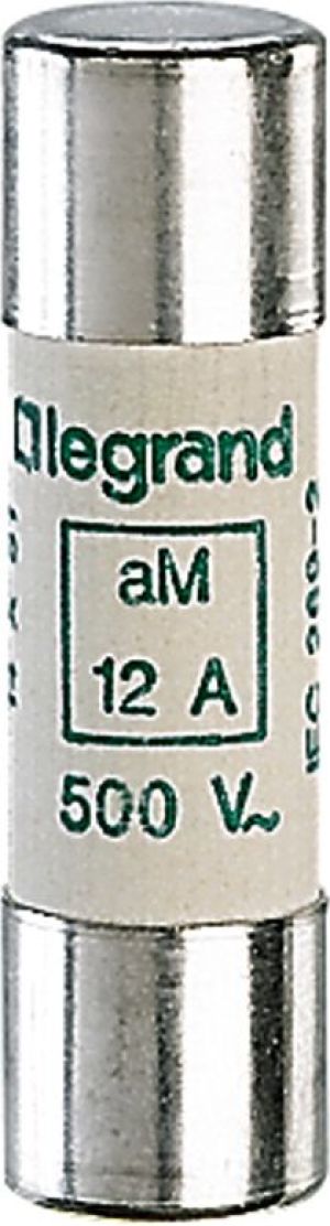 Legrand Wkładka bezpiecznikowa cylindryczna 12A aM 500V HPC 14 x 51mm (014012) 1