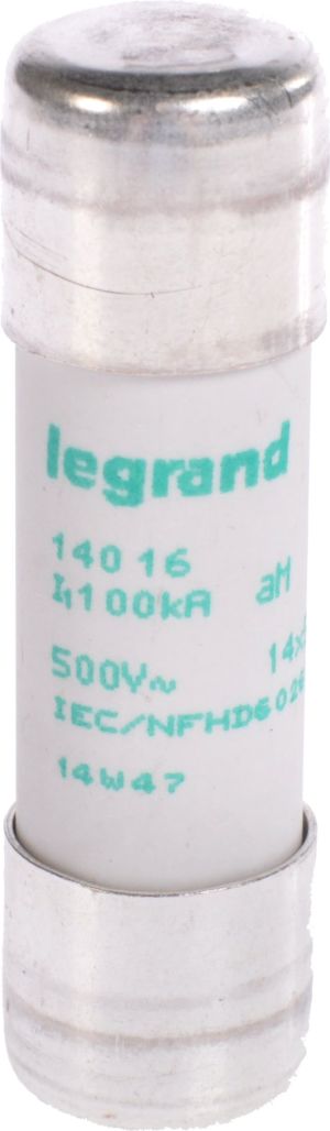 Legrand Wkładka bezpiecznikowa cylindryczna 16A aM 500V HPC 14 x 51mm (014016) 1