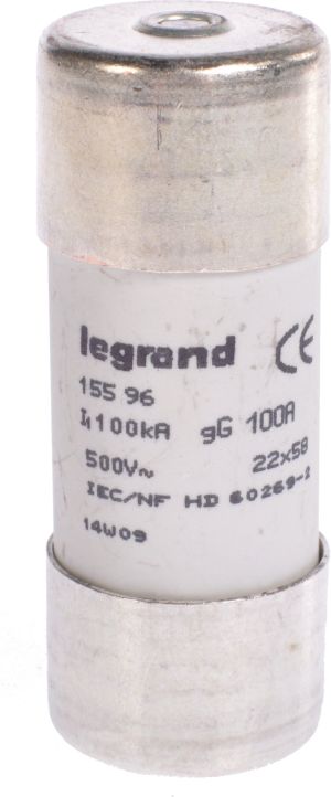 Legrand Wkładka bezpiecznikowa cylindryczna 100A gL HPC 22 x 58mm (015596) 1