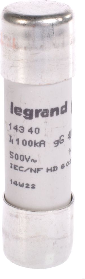 Legrand Wkładka bezpiecznikowa cylindryczna 40A gL 500V HPC 14 x 51mm (014340) 1