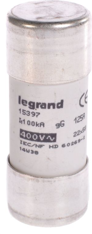 Legrand Wkładka bezpiecznikowa cylindryczna 125A gL 500V HPC 22 x 58mm (015397) 1