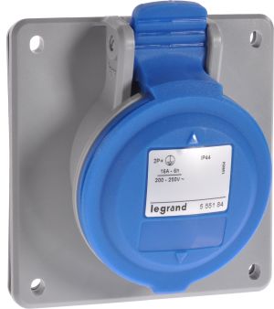 Legrand Gniazdo tablicowe 16A 3P 230V niebieskie IP44 P17 TEMPRA PRO (555184) 2