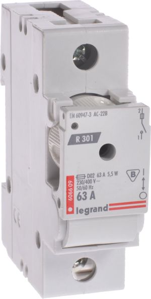 Legrand Rozłącznik bezpiecznikowy 1P 63A D02 R301 (606609) 1