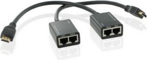 System przekazu sygnału AV 4World HDMI - RJ45 x2 0.15m czarny (6920) 1