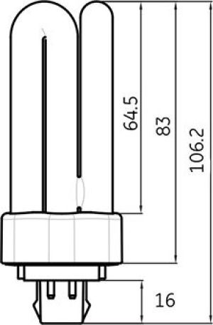 Świetlówka kompaktowa GE Lighting GX24q-1 13W (34387) 2