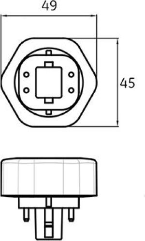 Świetlówka kompaktowa GE Lighting GX24q-1 13W (34387) 3