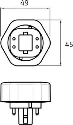 Świetlówka kompaktowa GE Lighting GX24q-3 26W (34406) 3