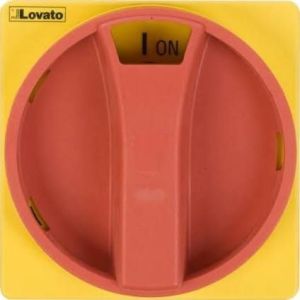 Lovato Electric Pokrętło drzwiowy żółto-czerwone z blokadą (GAX61) 1