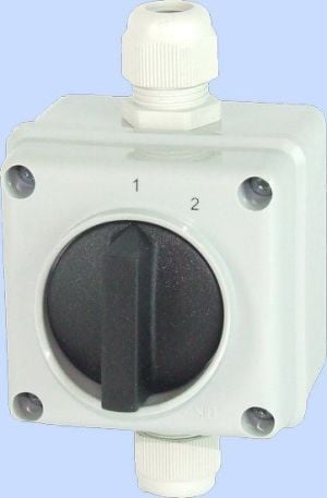 Elektromet Łącznik krzywkowy 1-2 3P 12A IP65 w obudowie Łuk E12-11-3 (921290) 1