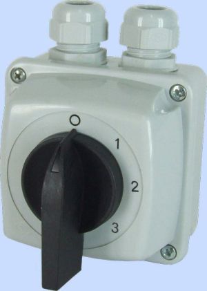 Elektromet Łącznik krzywkowy 0-1-2-3 3P 16A w obudowie IP44 Łuk E16-63 (951662) 1