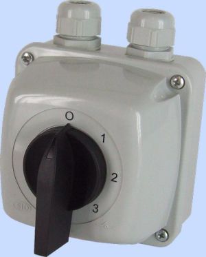 Elektromet Łącznik krzywkowy 0-1-2-3 3P 16A IP44 w obudowie Łuk 16-63 (921663) 1