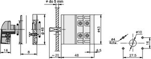 Elektromet Łącznik krzywkowy 0-1-2-3 3P 12A IP65 z płytką Łuk E12-62 (921262) 2