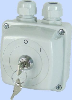 Elektromet Łącznik krzywkowy z zamkiem 0-I 3P 25A IP44 w obudowie (952580) 1