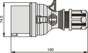 Elektromet Wtyczka przenośna prosta czerwona TWIST 4P 32A 400V (922076) 2