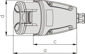 Elektromet Gniazdo stałe MINI 32A 400V 5P IP44 GSM-32/5 (921865) 2