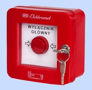 Elektromet Wyłącznik alarmowy samoczynny natynkowy z zamkiem WGZ-1s (921490) 1