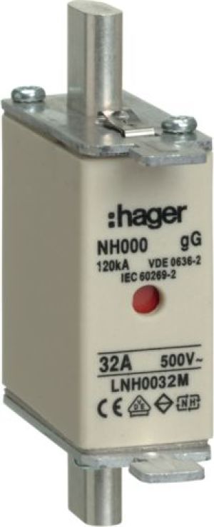Hager Wkładka bezpiecznikowa NH000 32A 500V gG (LNH0032M) 1