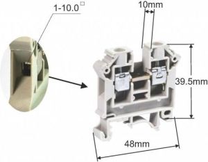 Simet Złączka szynowa 2-przewodowa 10mm2 niebieska ZSG1-10.0Nn (11521313) 2