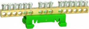 Simet Zacisk przyłączeniowy na TS35, ochronny PE, 15-polowy, 15x16mm2 870S/15 zielony (89815005) 1