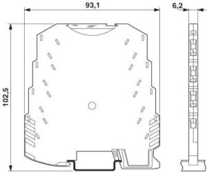 Phoenix Contact Przetwornik temperatury do czujników Pt100 na szynę 0-10V 0-20mA 24V DC MCR-SL-PT100-UI-NC MINI 2864273 - 2864273 2