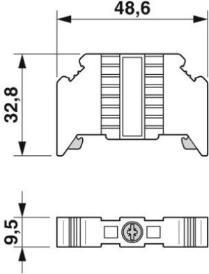 Phoenix Contact Ścianka końcowa 9,5mm szara E/NS 35 N (0800886) 2