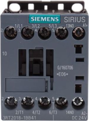 Siemens Stycznik mocy 16A 3P 24V DC 1Z 0R S00 (3RT2018-1BB41) 1