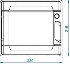 Elektro-Plast Rozdzielnica modułowa hermetyczna 1 x 9 EP-LUX PLUS RN 1/9 drzwi transparentne N+PE IP55 szara (1961-01) 3