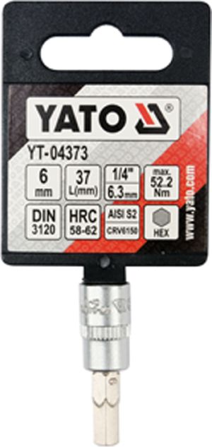 Yato Nasadka trzpieniowa imbusowa hex 1/4" H6 x 37mm (YT-04373) 3