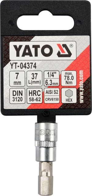 Yato Nasadka trzpieniowa imbusowa hex 1/4" H7 x 37mm (YT-04374) 3