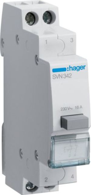 Hager Przełącznik przyciskowy 16A 0Z 2R (SVN342) 1