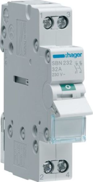 Hager Rozłącznik izolacyjny modułowy 2P 32A (SBN232) 1