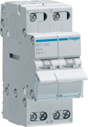 Hager Przełącznik modułowy I-0-II 40A 2P (SFT240) 1