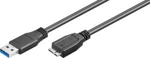 Kabel USB Goobay USB-A - microUSB 3 m Czarny (95027) 1