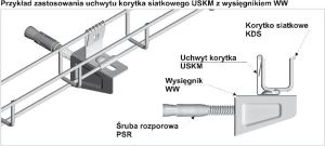 Baks Uchwyt korytka siatkowego USKM35 (910800) 5