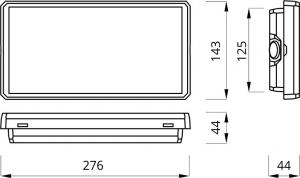 AWEX Oprawa awaryjna EXIT IP65 1W 3h dwuzadaniowa AT ETE/1W/BSA/AT/WH 2