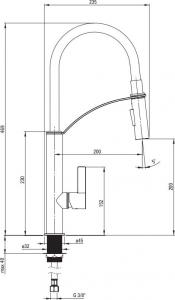 Bateria kuchenna Deante Gerbera stojąca czarna (BGB B720) 3