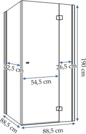 Rea Kabina prysznicowa Megan 90 x 90cm szkło/chrom 7