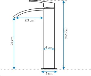 Bateria umywalkowa Rea Enzo High stojąca chrom 5