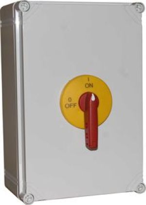Spamel Rozłącznik izolacyjny 3P 125A w obudowie z poliwęglanu z czołem zamykanym żółto-czerwonym (RSI-3125OBPZC) 1